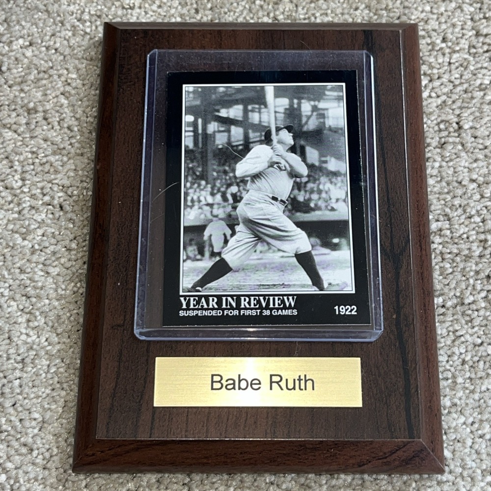 BABE RUTH / 1922 NEW YORK YANKEES Reproduction -  WOODEN PLAQUE